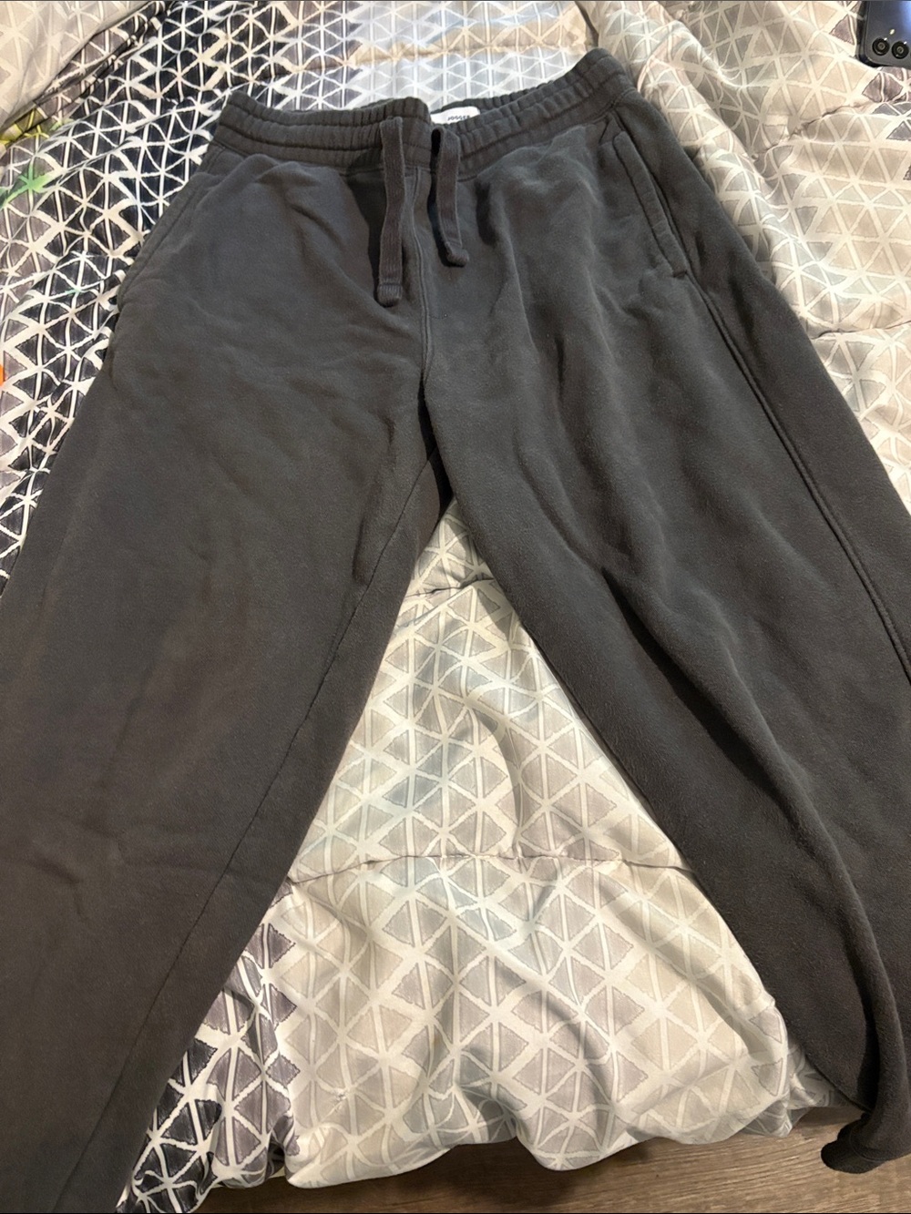 Old Navy Men's Black Fleece Joggers with Drawstring Waist